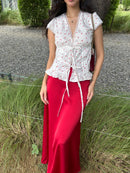 Eloise Top in Cherry