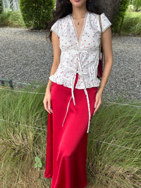 Eloise Top in Cherry