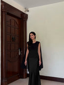 Audrey Dupatta Top in Black
