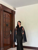 Audrey Dupatta Top in Black