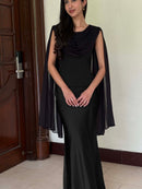 Audrey Dupatta Top in Black