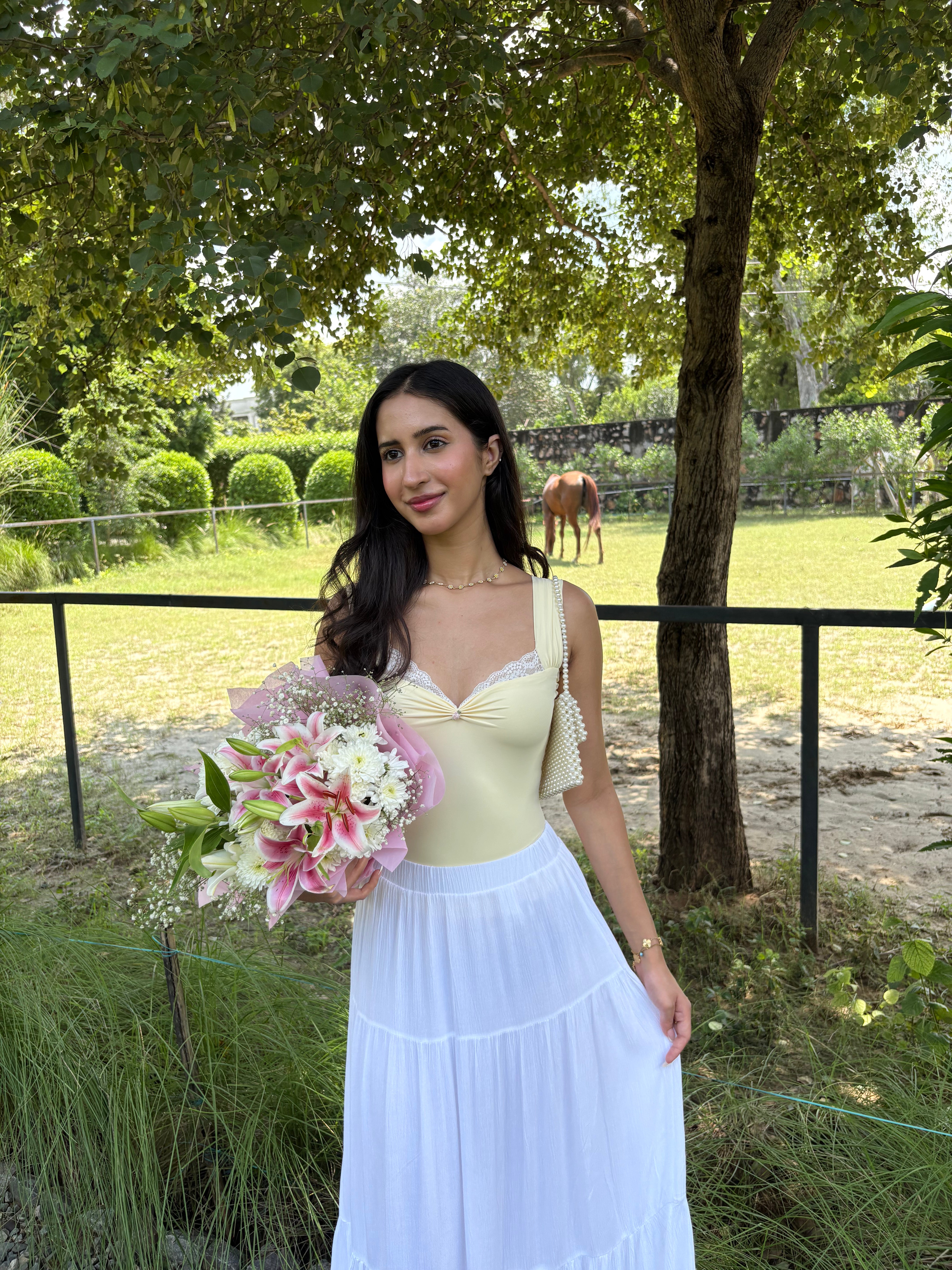 Belle Sculpting Top in Butter Yellow