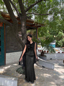 Audrey Dupatta Top in Black
