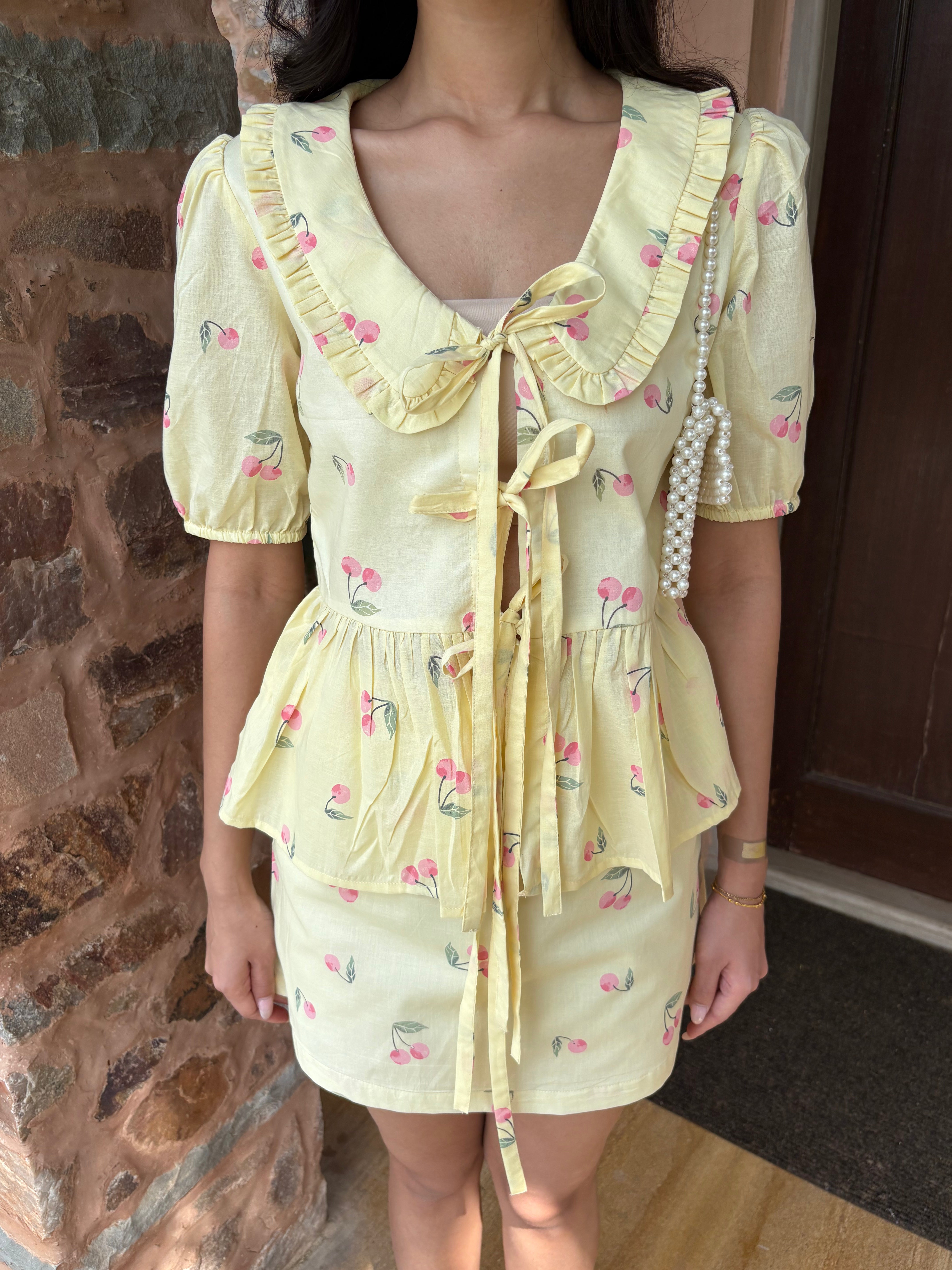Cherry Peterpan Top