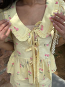 Cherry Peterpan Top