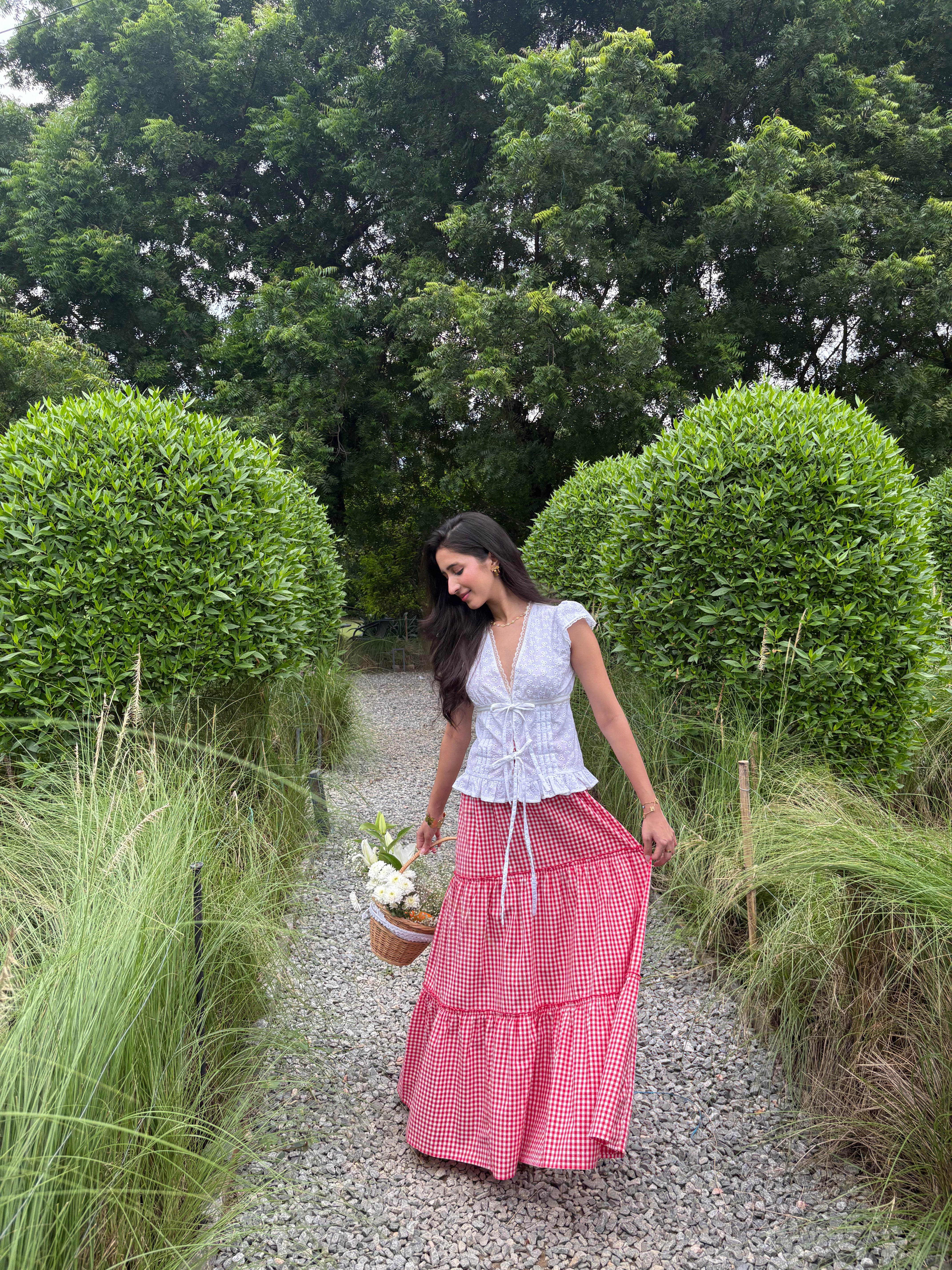 Eloise Top in White Eyelet