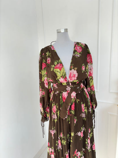 Gianna Belted Floral Dress (S-M)