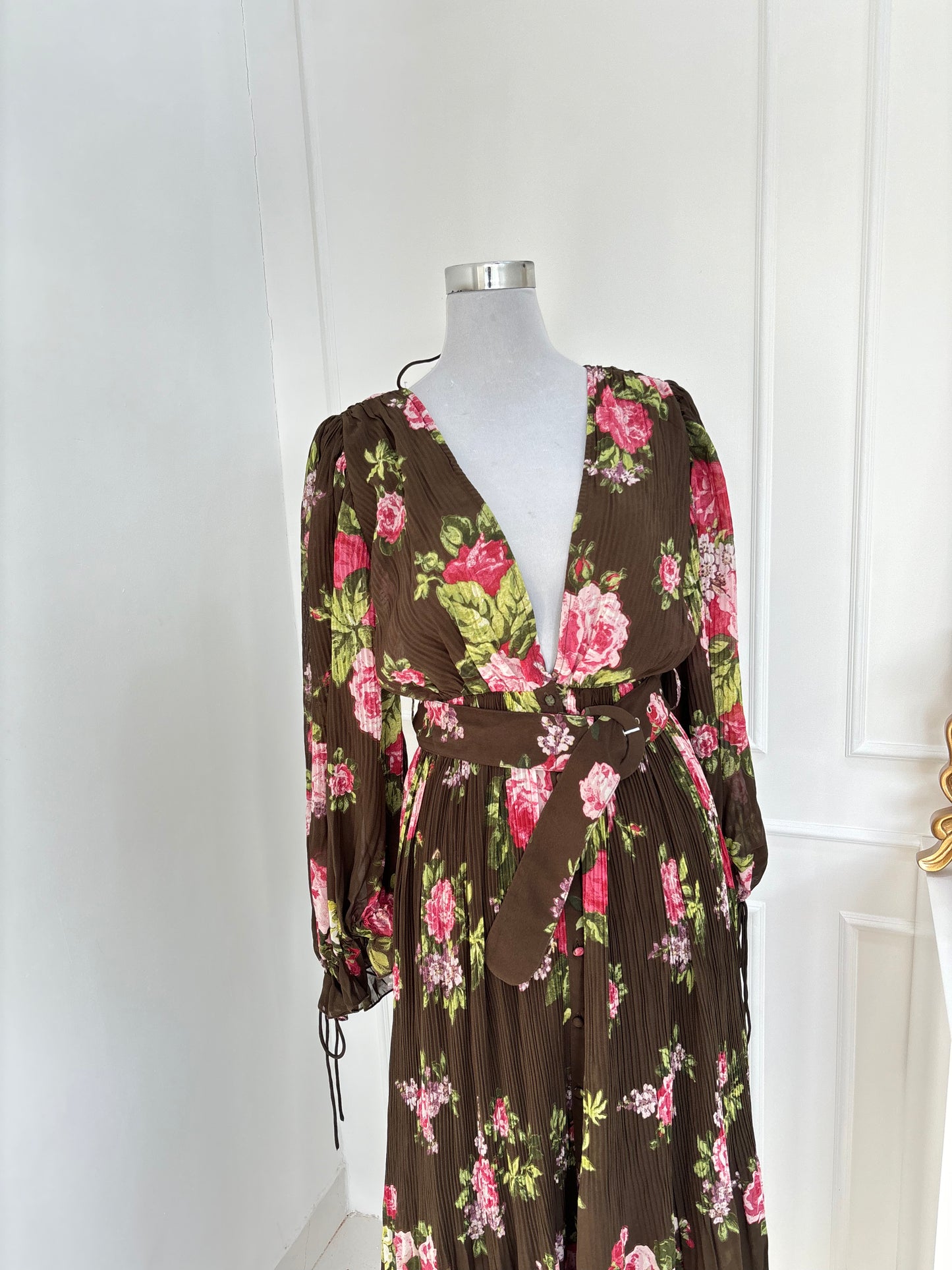 Gianna Belted Floral Dress (S-M)