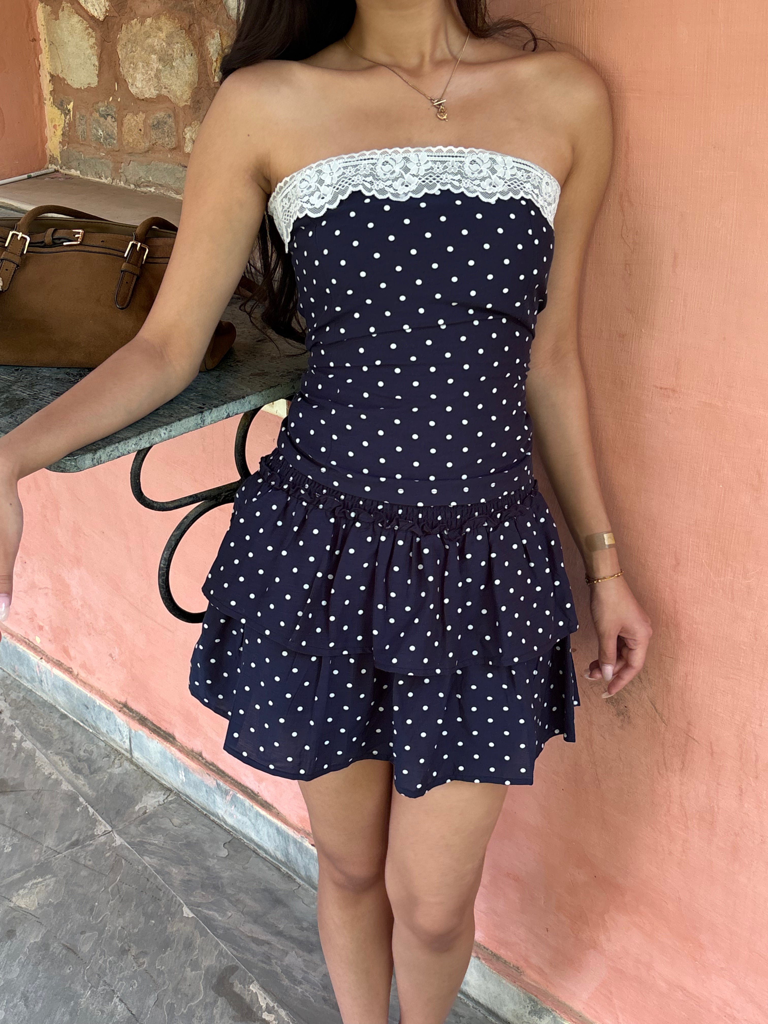 Bella Eyelet Skort in Polka Dot