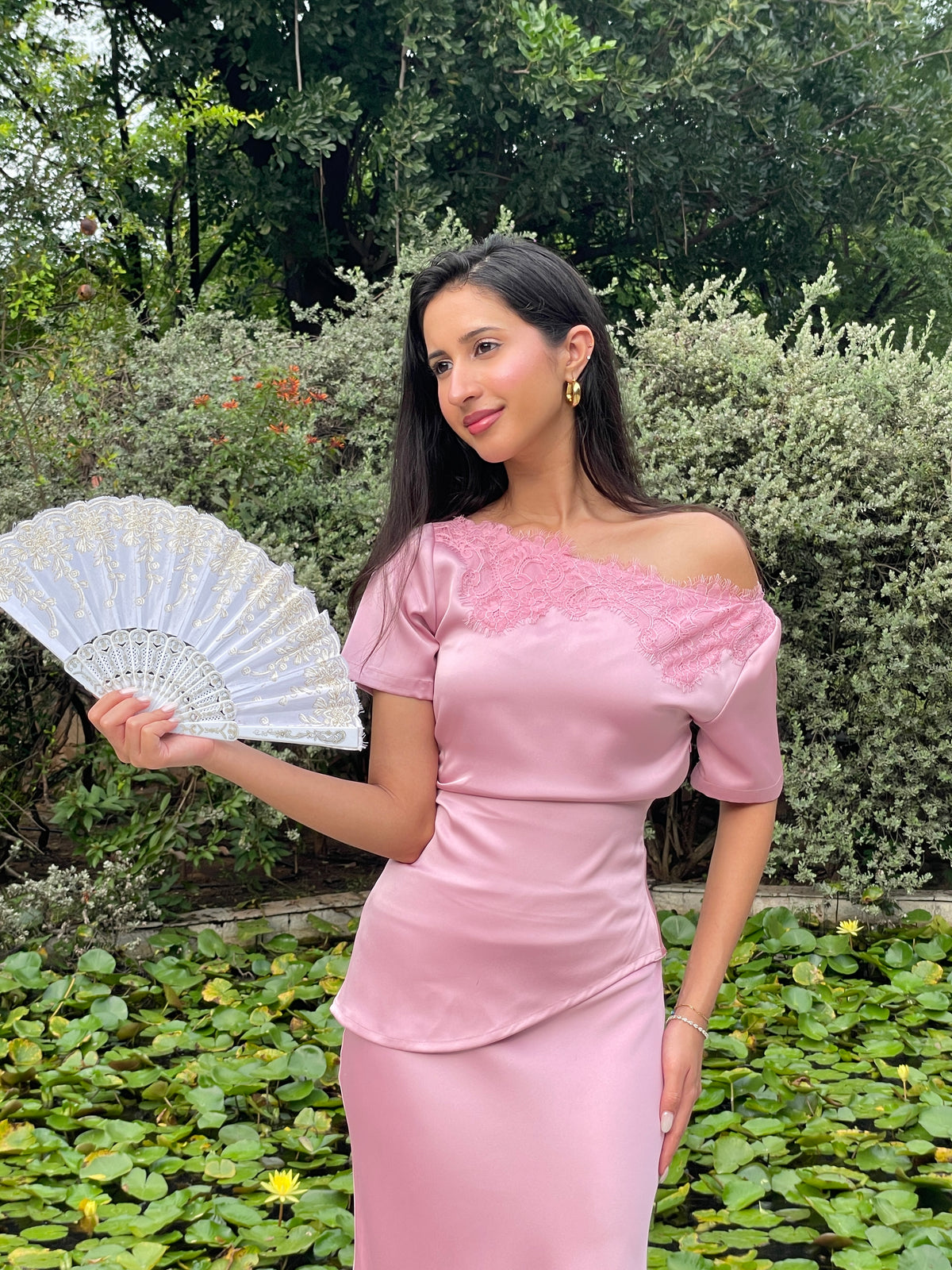 Camille Lace Top in Blush