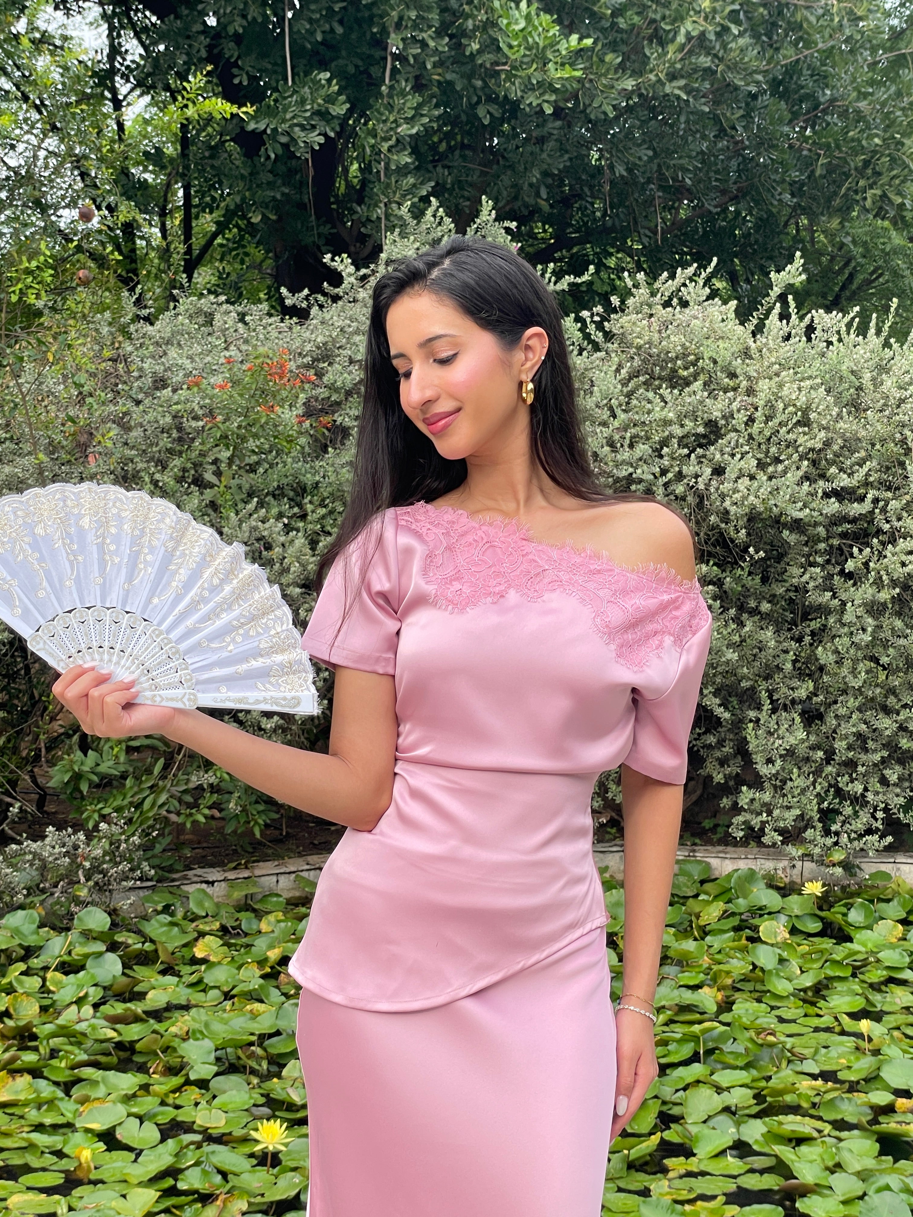 Camille Lace Top in Blush
