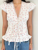 Eloise Top in Cherry