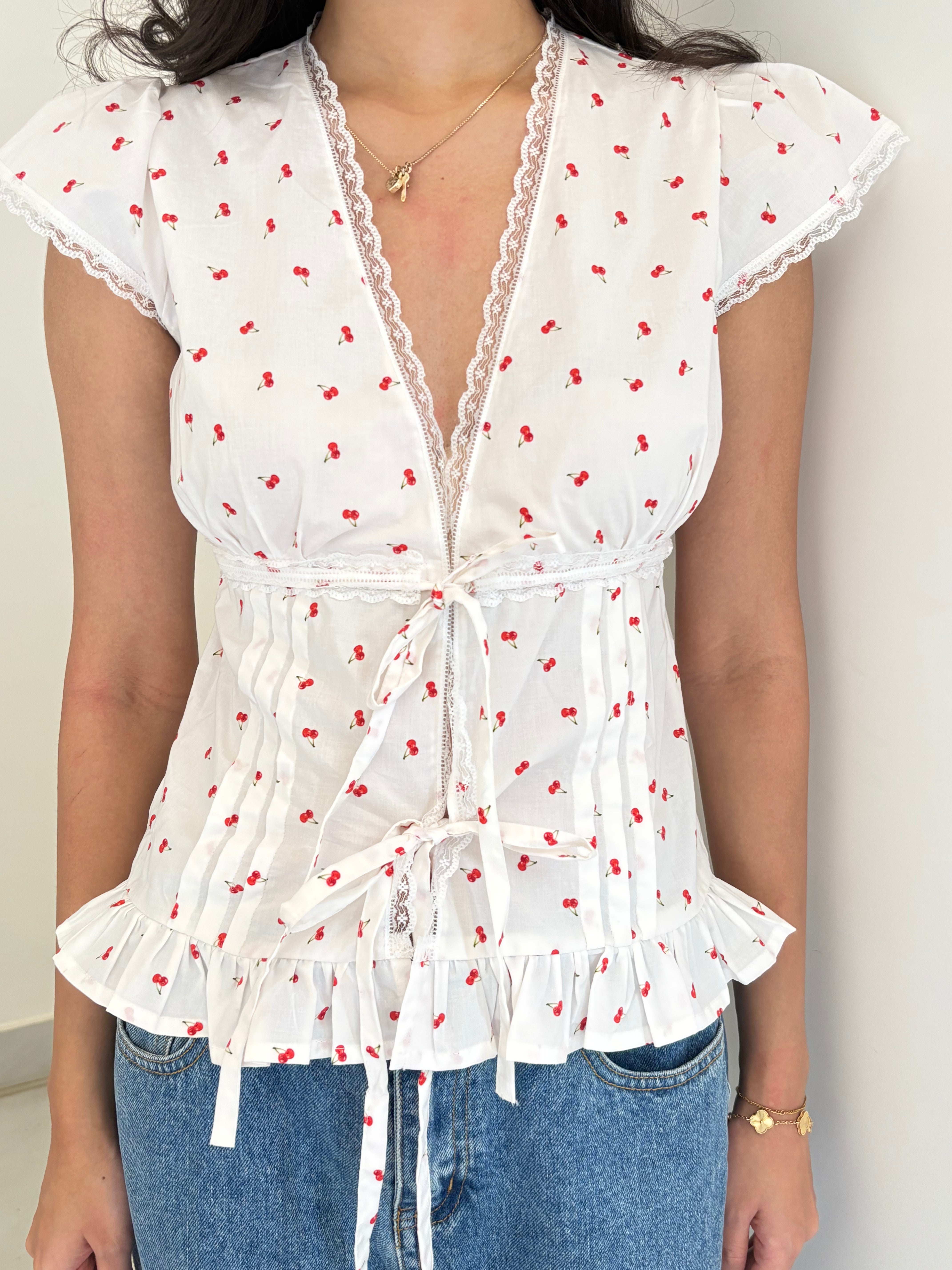 Eloise Top in Cherry