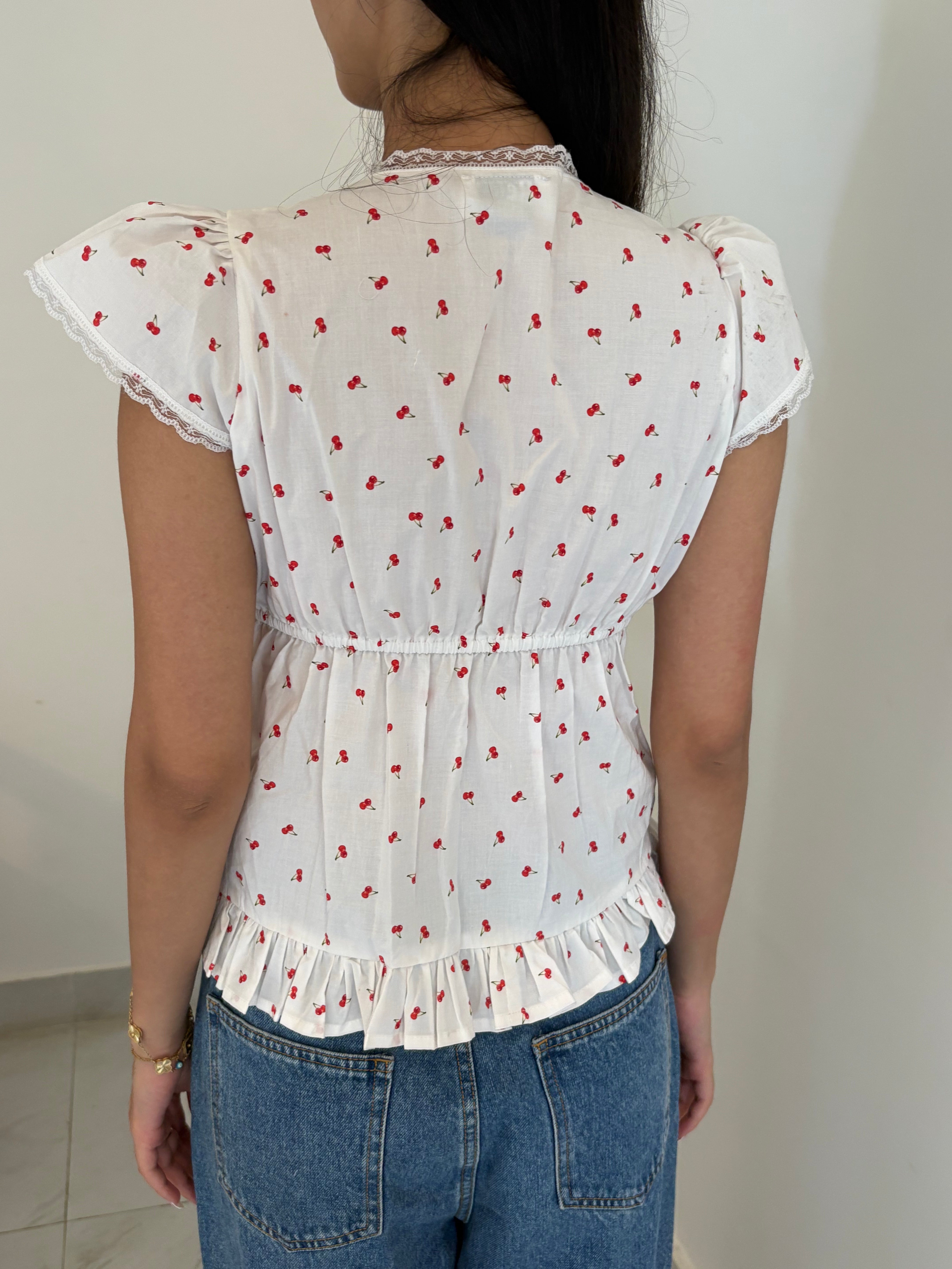 Eloise Top in Cherry