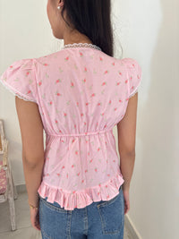 Eloise Top in Pink Peony