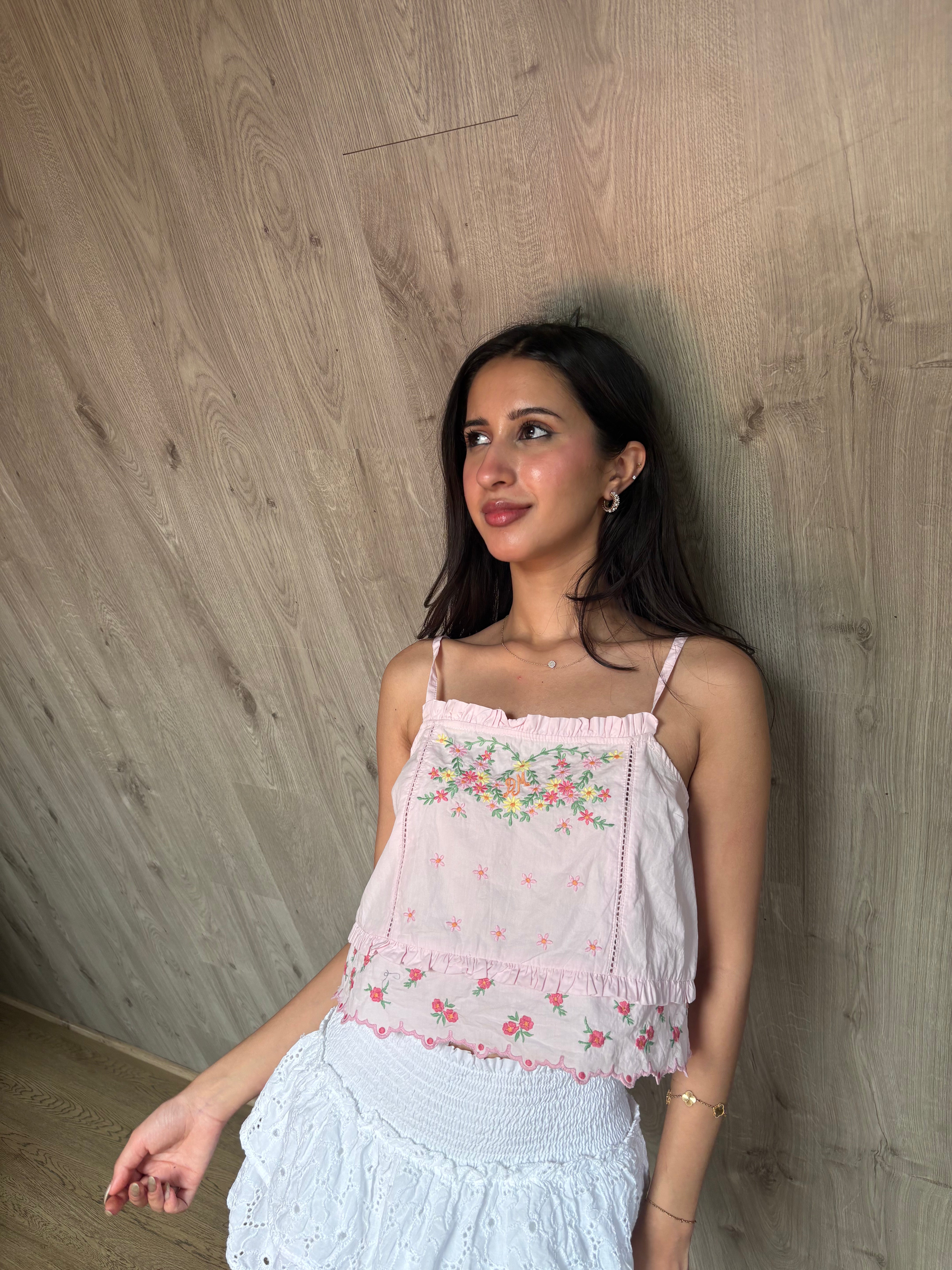 Peony Embroidered Top (S-XL)