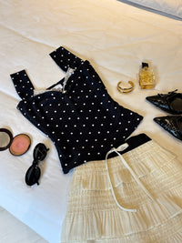 Belle Sculpting Top in Polka Dot