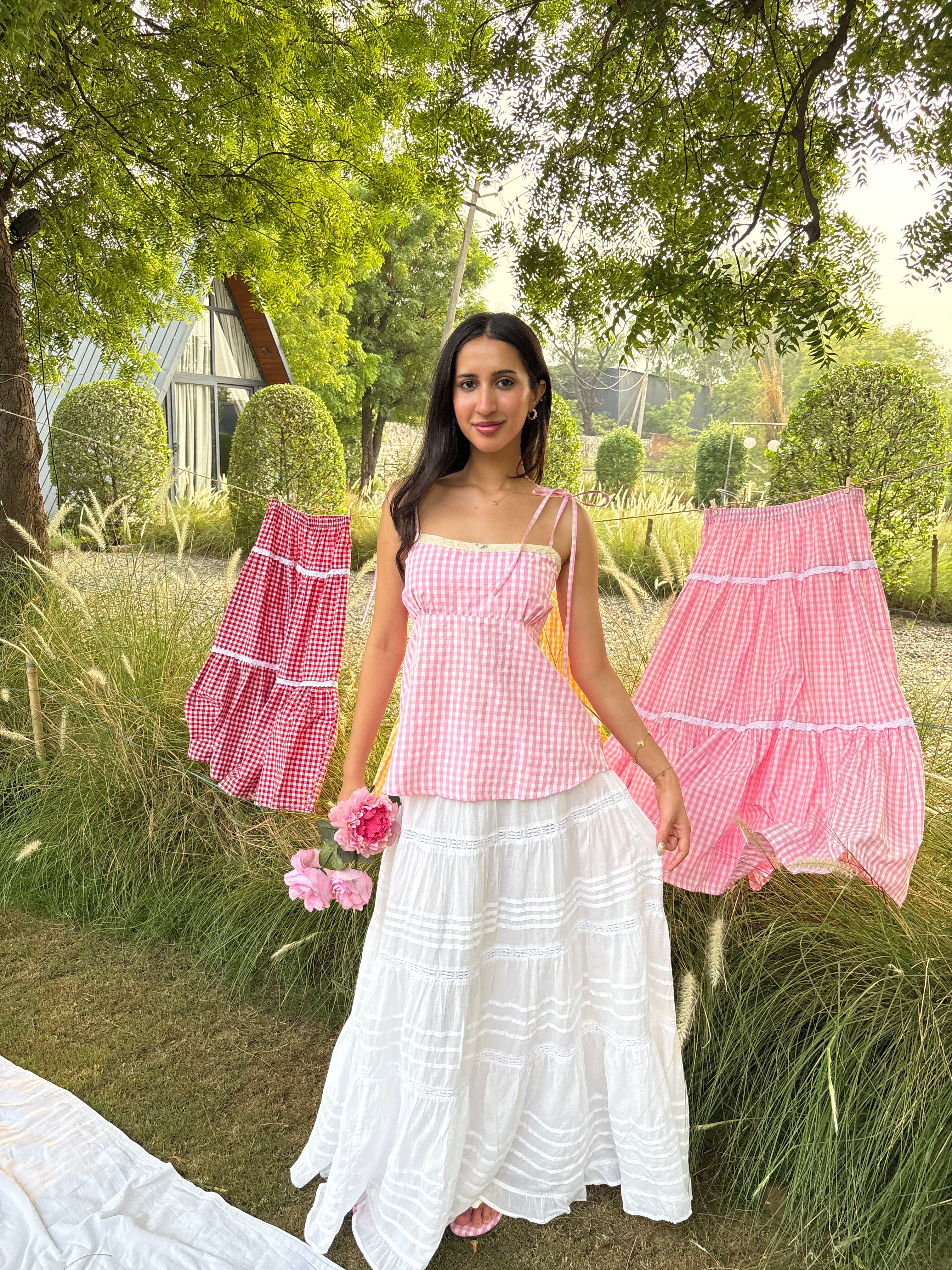 Amara Lace Skirt in White (S-3XL)
