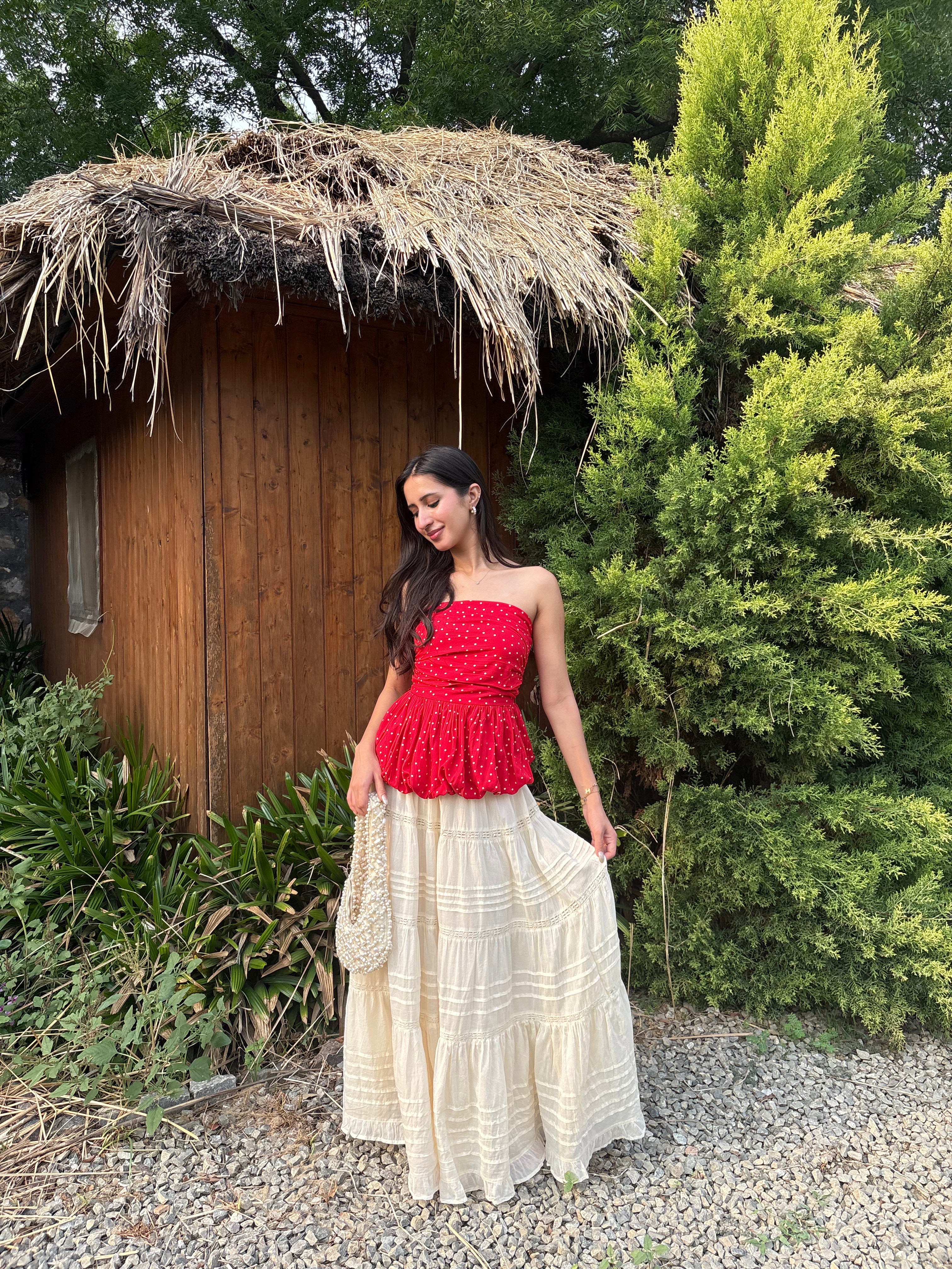Amara Lace Skirt in Butter Yellow (XS-3XL)