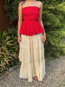 Bubble Top in Red Polka Dot (XS-2XL)