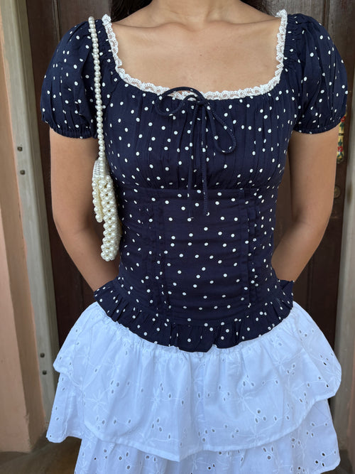 Isabelle Top in Polka Dot
