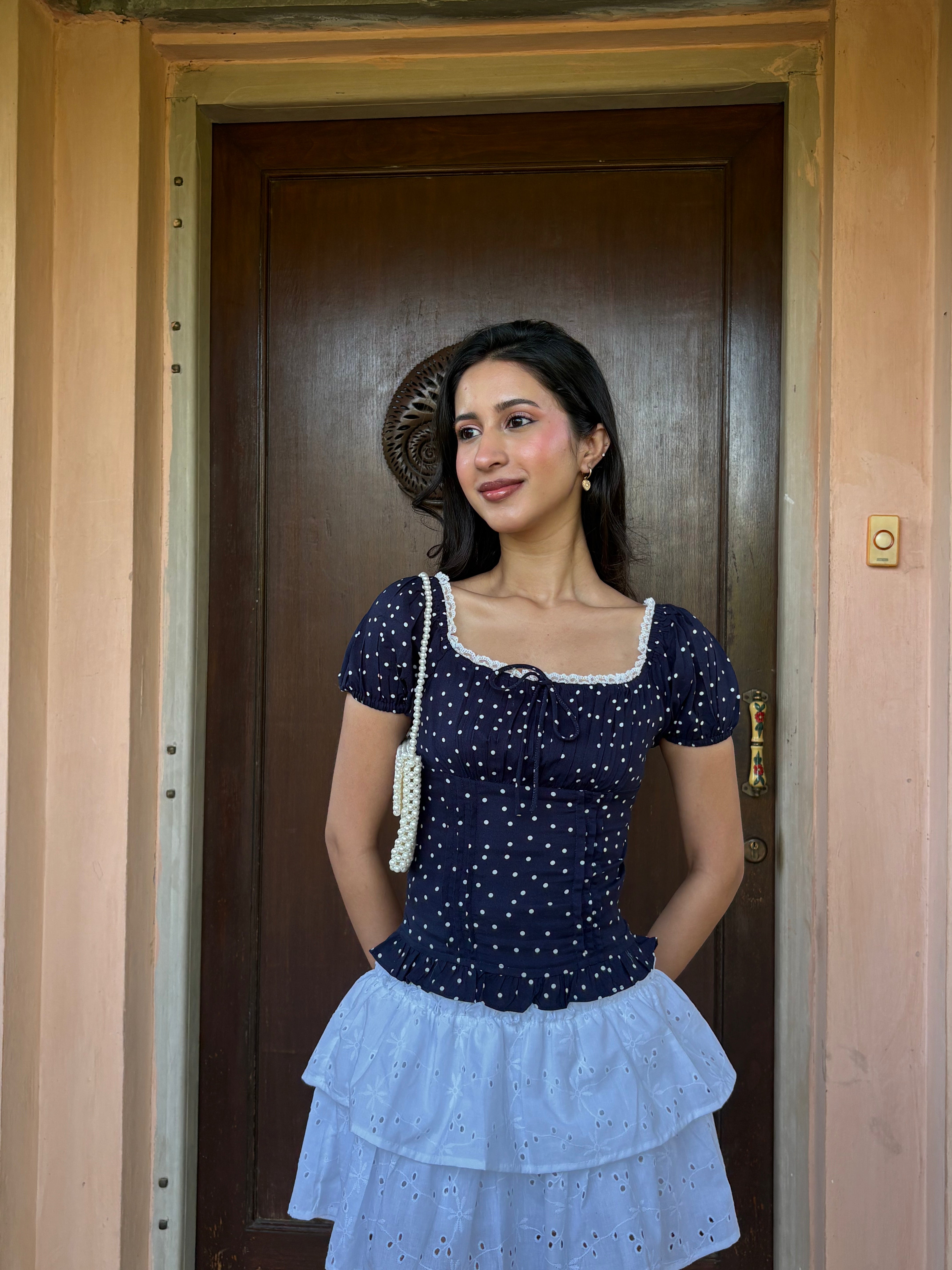 Isabelle Top in Polka Dot