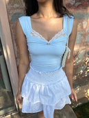 Belle Sculpting Top in Icy Blue