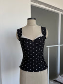 Belle Sculpting Top in Polka Dot