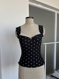 Belle Sculpting Top in Polka Dot