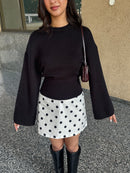 Lucy Cinched Pullover in Black