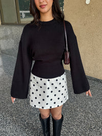 Lucy Cinched Pullover in Black