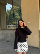 Lucy Cinched Pullover in Black