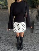 Lucy Cinched Pullover in Black