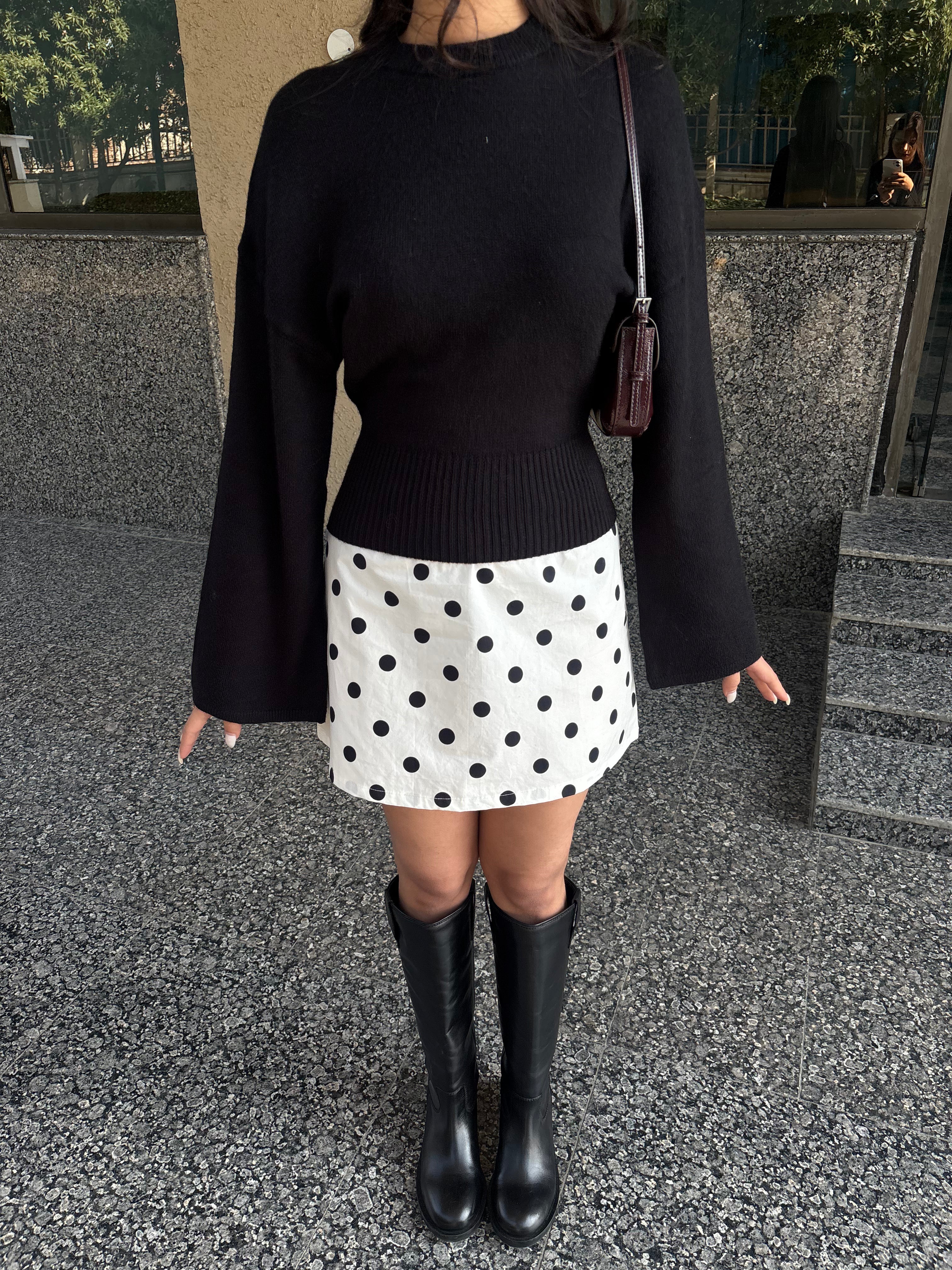 Lucy Cinched Pullover in Black