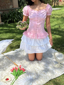 Bella Eyelet Skort in White