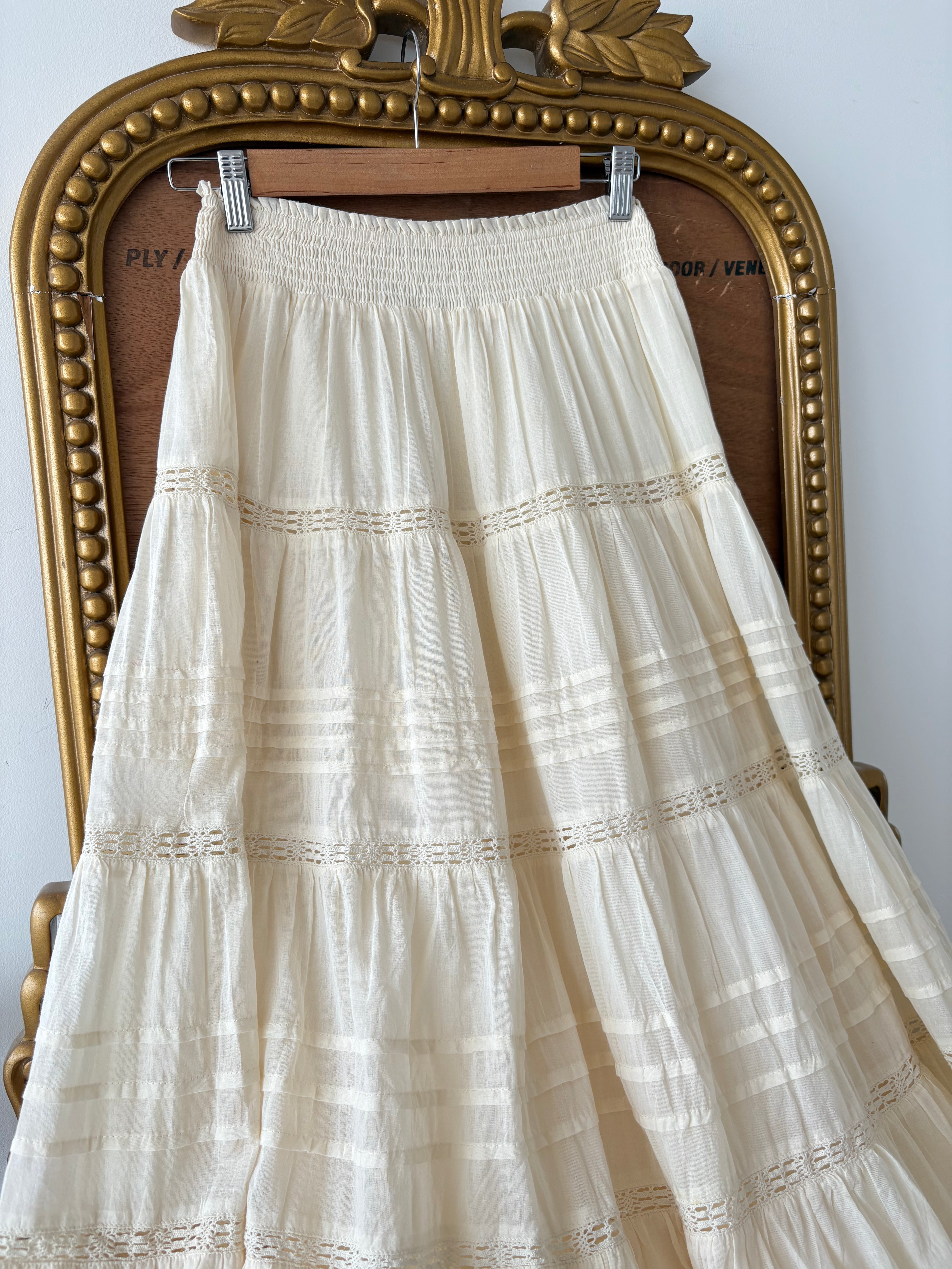 Amara Lace Skirt in Butter Yellow (XS-3XL)