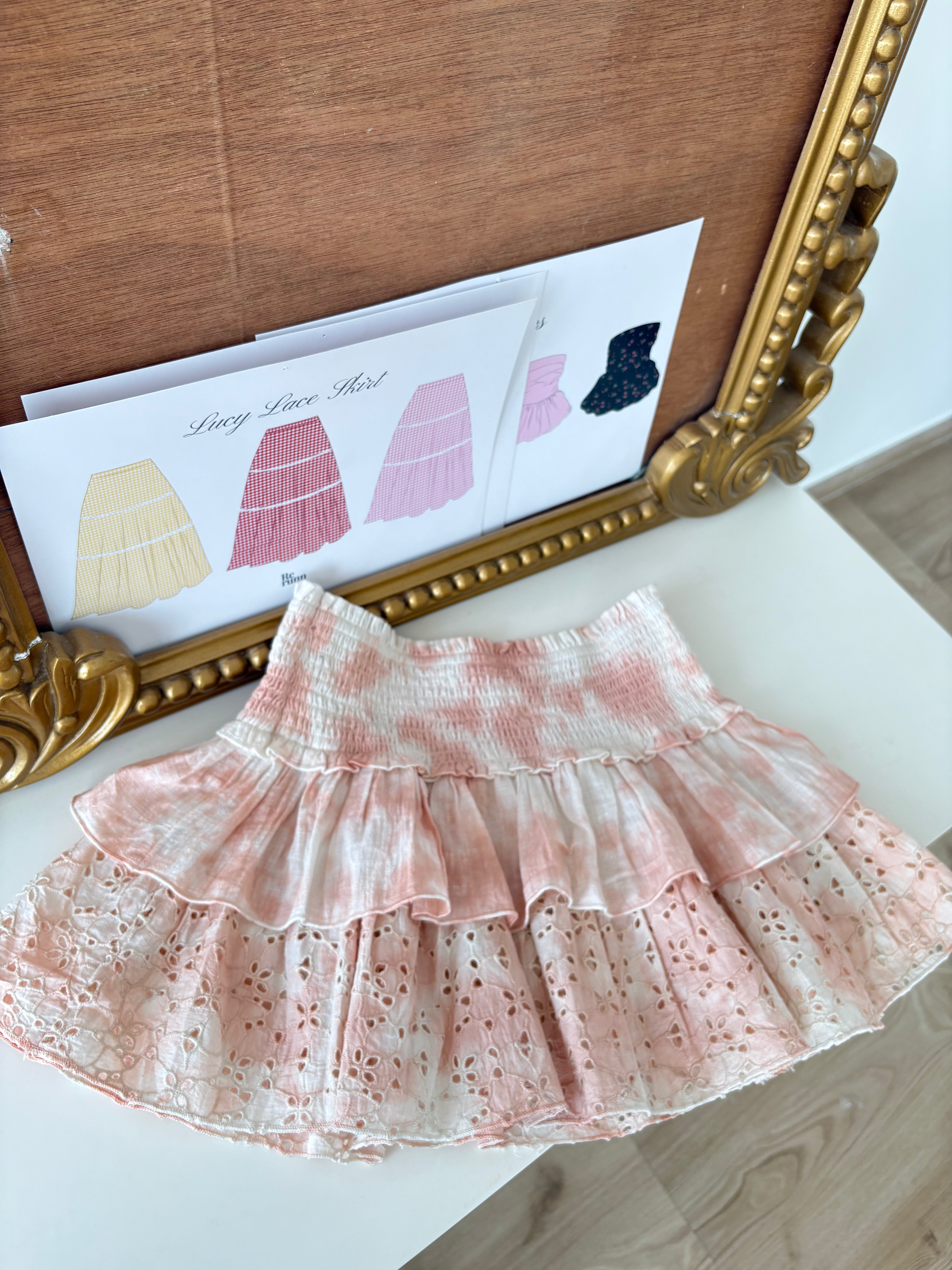 Smocked Eyelet Skirt (XS)