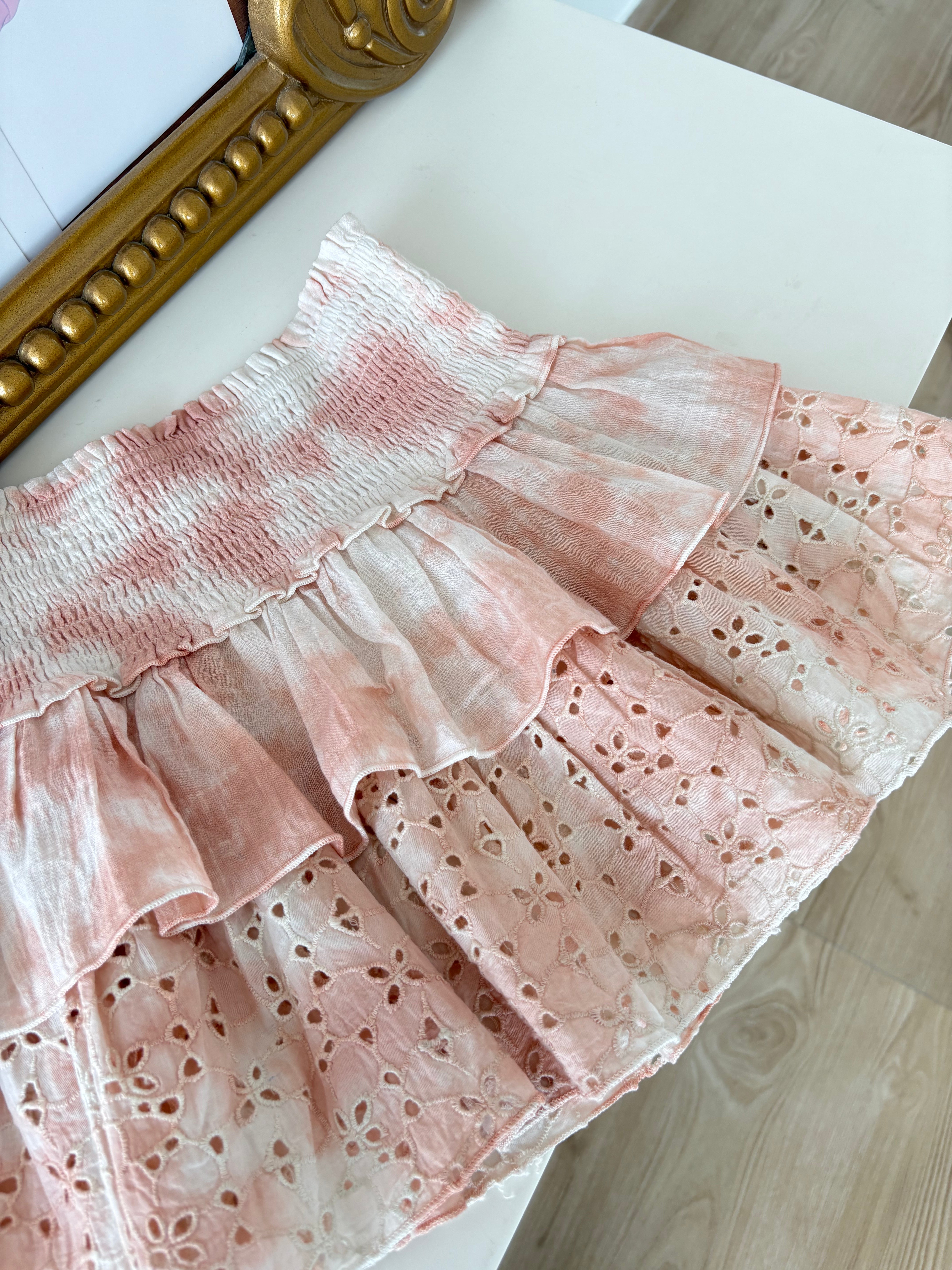 Smocked Eyelet Skirt (XS)