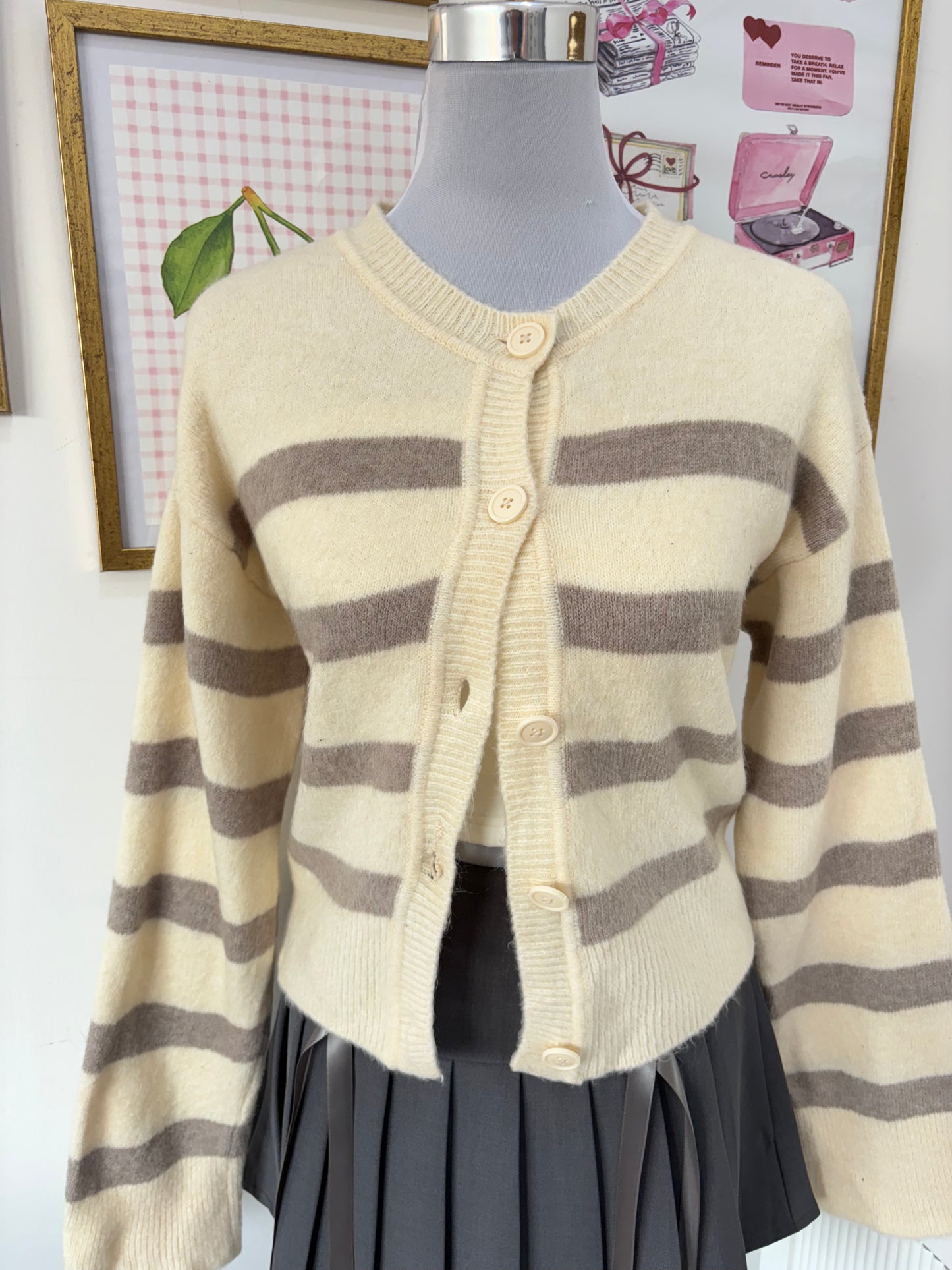 Charlotte Striped Cardigan (XS-3XL)