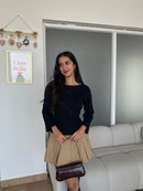 Sparkly Boat Neck Pullover