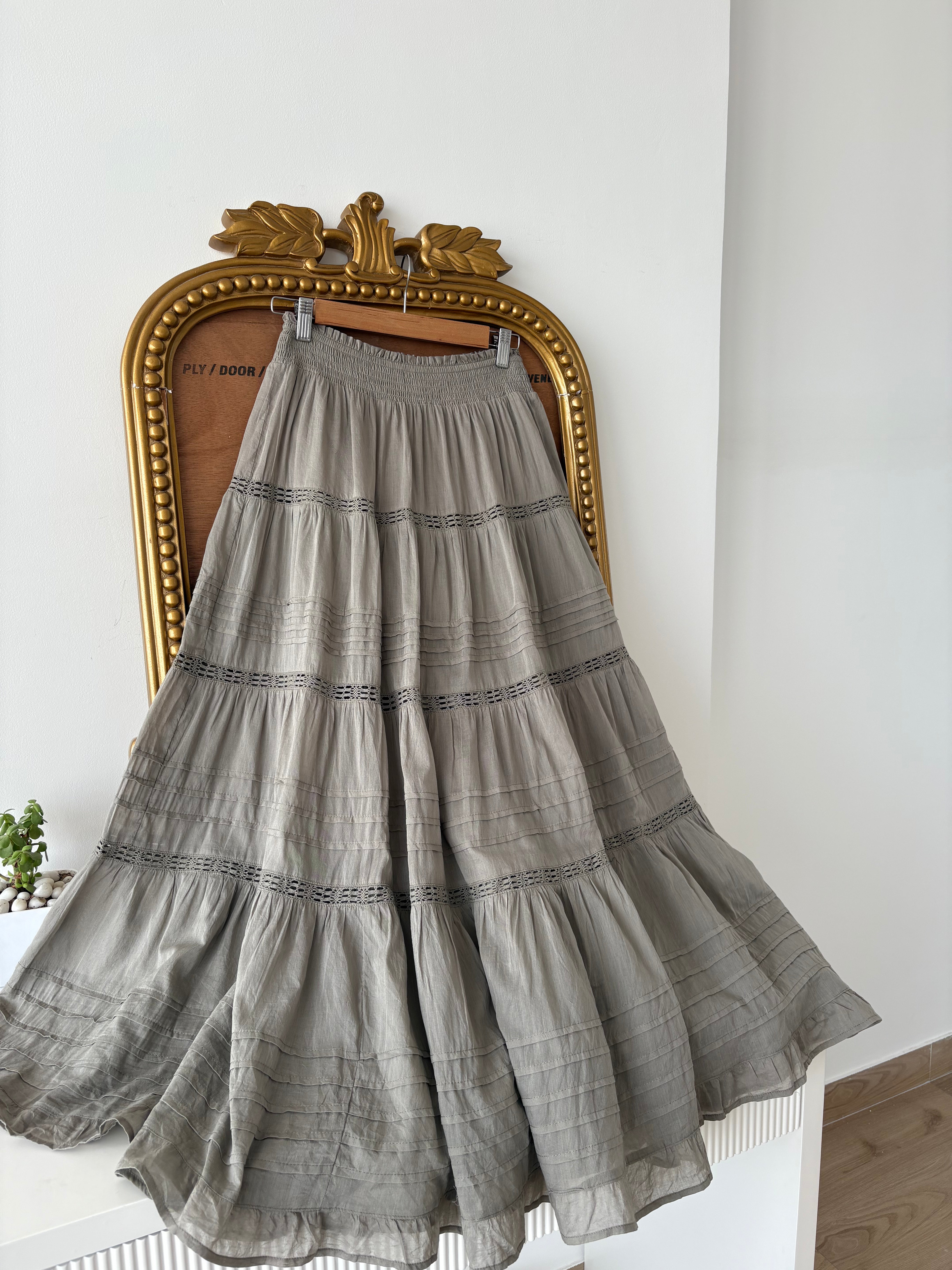 Amara Lace Skirt in Olive (S-3XL)