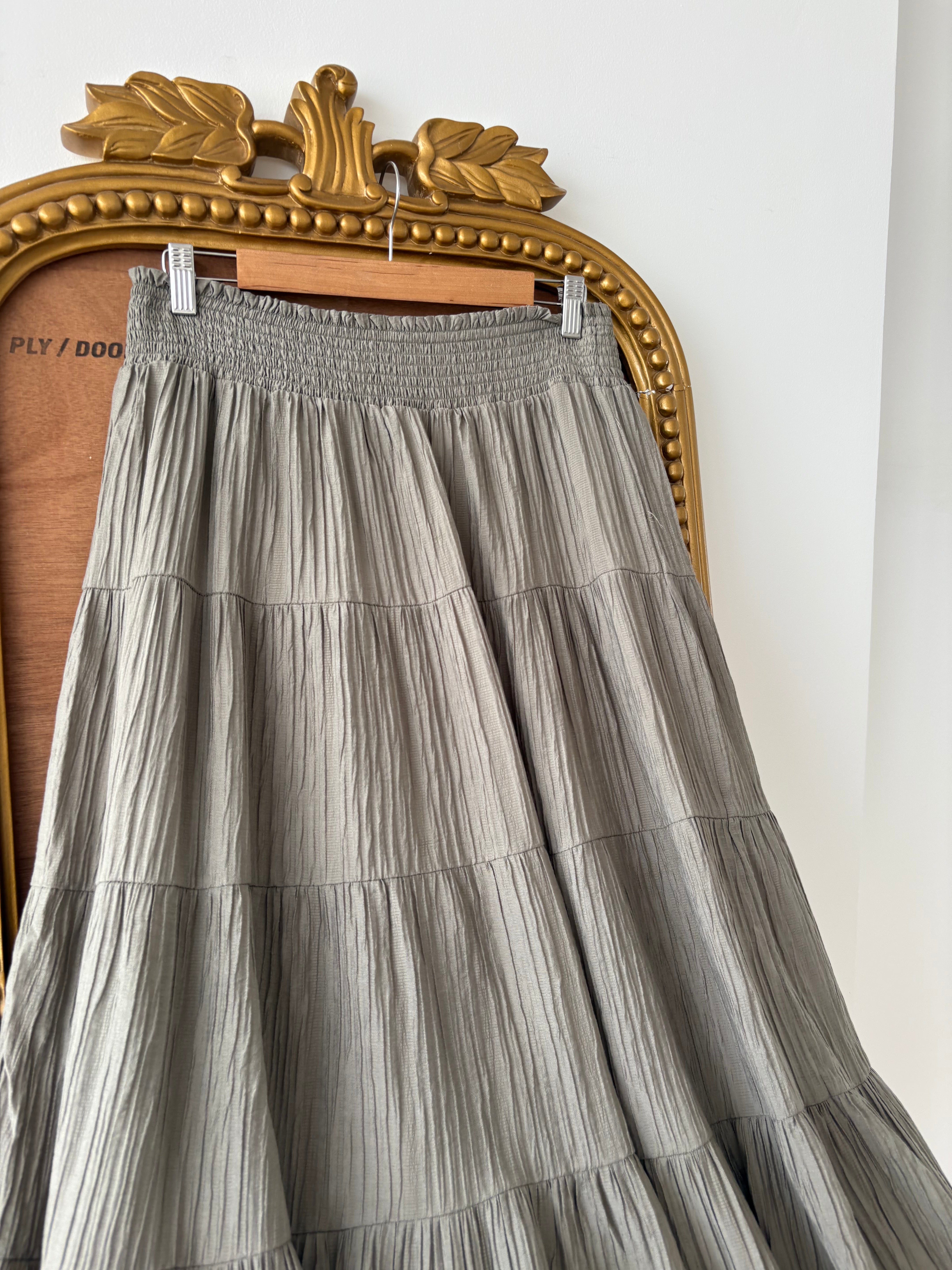 Amara Skirt in Olive (3XL-4XL)