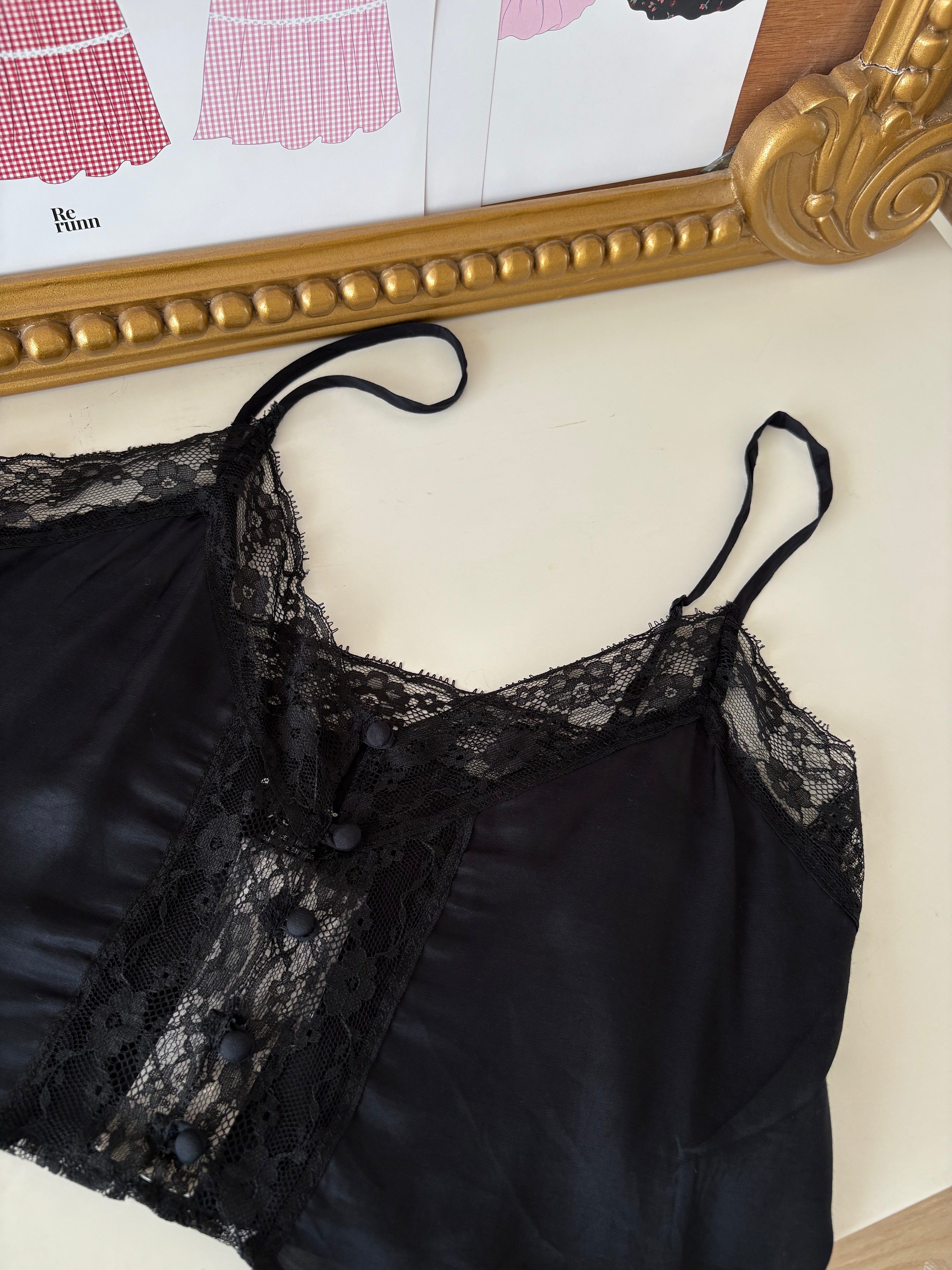 Lace Buttoned Top (XS-S)