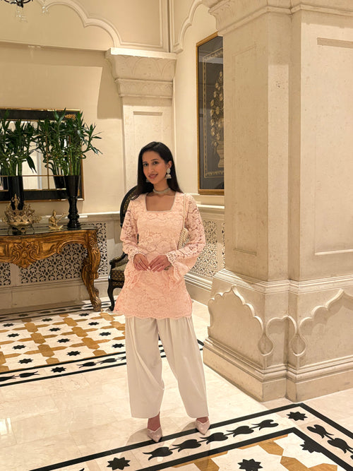 Masakali Farshi Suit Set in Chantilly Lace (2 Piece Set)
