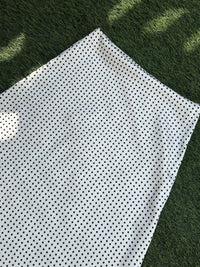 Celine Polka Dot Satin Skirt in White