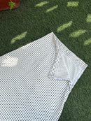 Celine Polka Dot Satin Skirt in White
