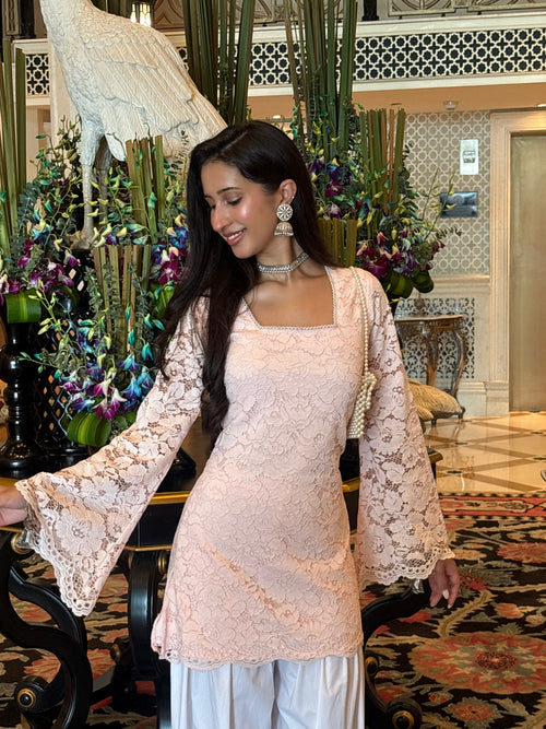 Masakali Farshi Suit Set in Chantilly Lace (2 Piece Set)