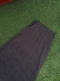 Celine Polka Dot Satin Skirt in Black