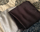 Celine Polka Dot Satin Skirt in Black