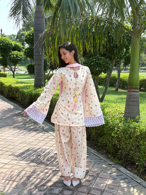 Pari Cotton Farshi Suit Set (3 Piece Set)